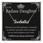 To My BadAss Daughter Name Necklace (SIlver)
