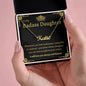 To My BadAss Daughter Name Necklace (Gold)