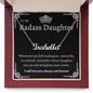 To My BadAss Daughter Name Necklace (SIlver)