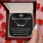 To My BadAss Daughter Name Necklace (SIlver)
