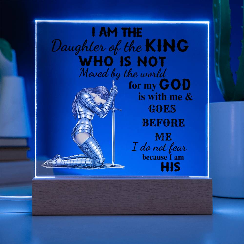 I am the Daughter of a King Square Acrylic (Version 1)