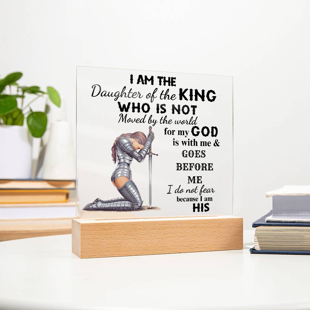 I am the Daughter of a King Square Acrylic (Version 1)