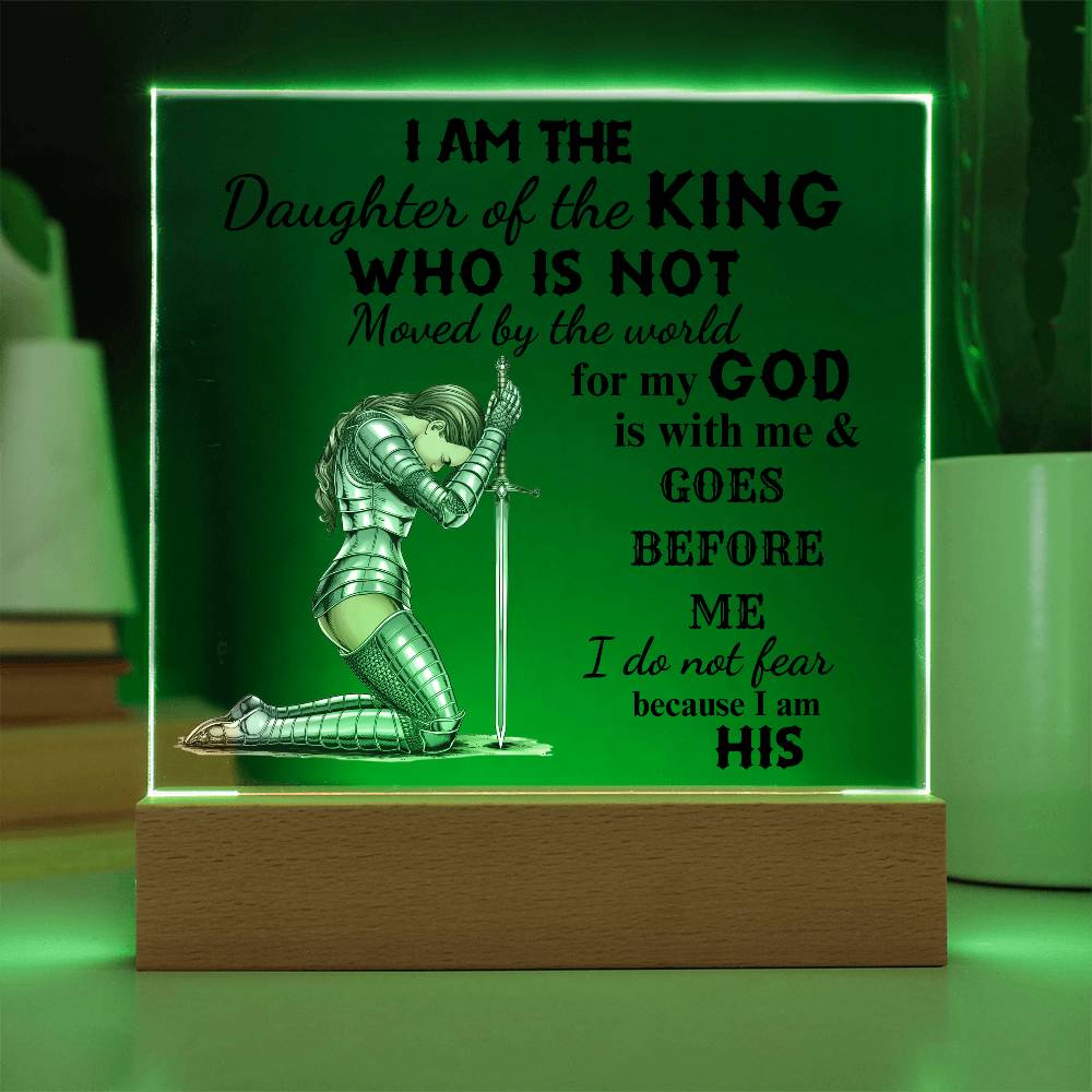 I am the Daughter of a King Square Acrylic (Version 1)