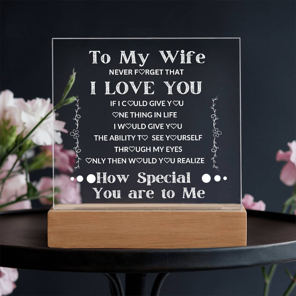 To My Wife Square Acrylic