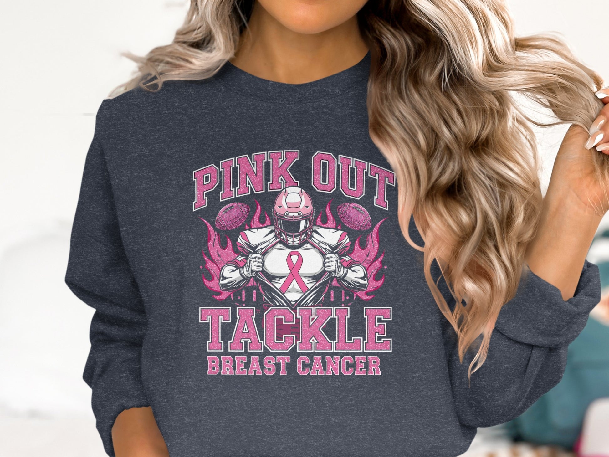 Pink Out Tackle Breast Cancer Sweatshirt product type