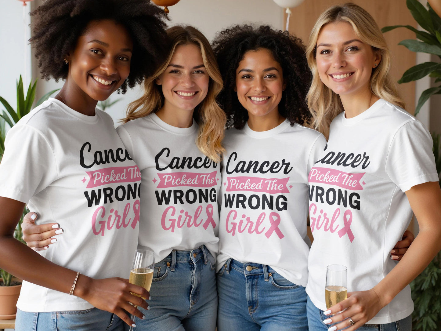 Empowering Cancer Picked The Wrong Girl T-shirt Product