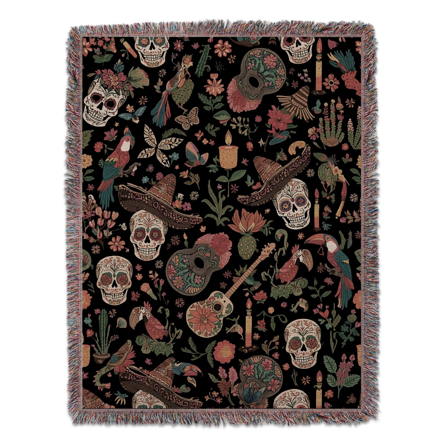 Day of the Dead Festive Skull Blanket product type