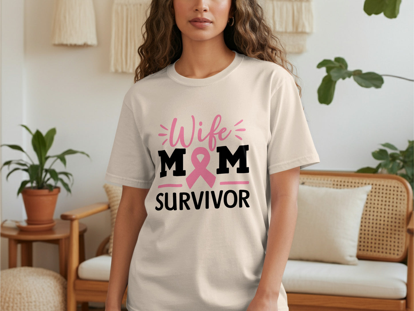 Wife Mom Survivor Graphic Tee Shirt product type