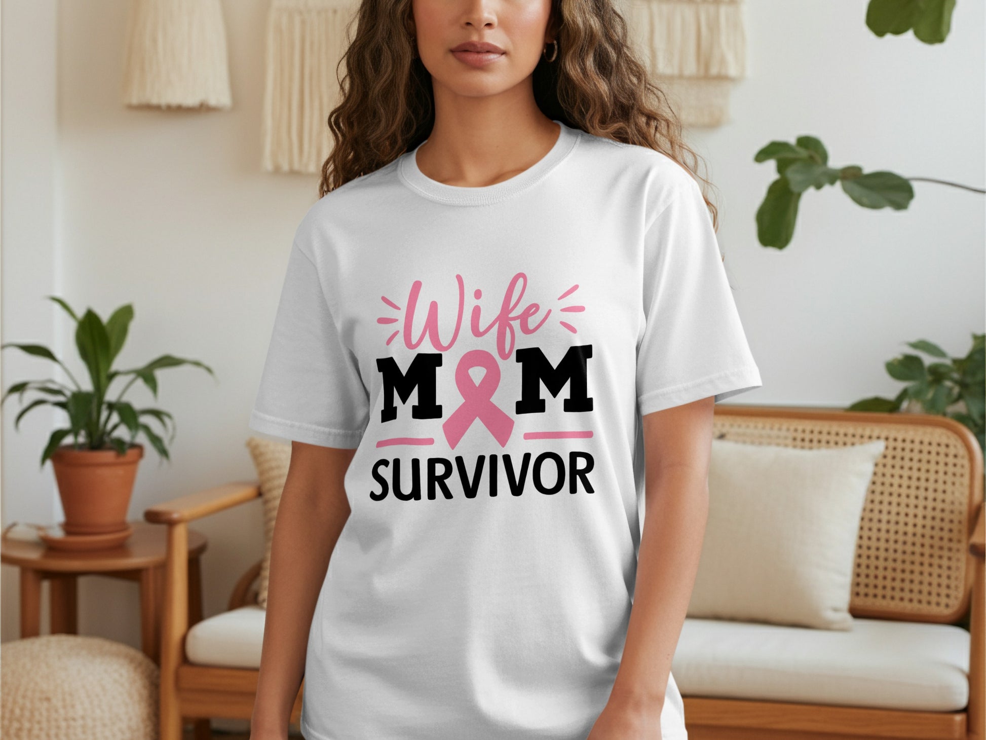 Wife Mom Survivor Breast Cancer Awareness product