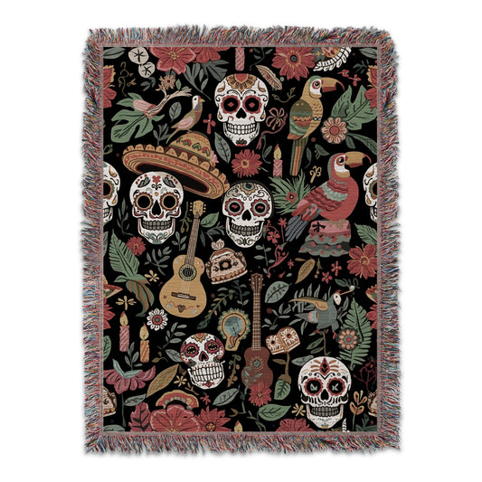 Colorful Day of the Dead Skulls and Birds product type