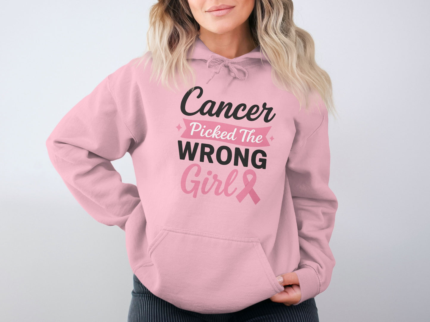 Cancer Picked The Wrong Girl Statement Hoodie product type