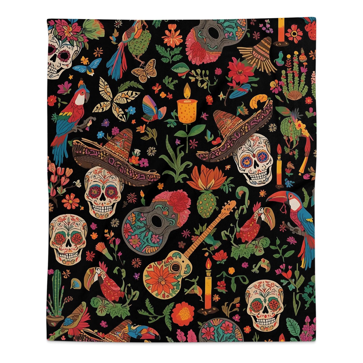 Colorful Day of the Dead Design Blanket product