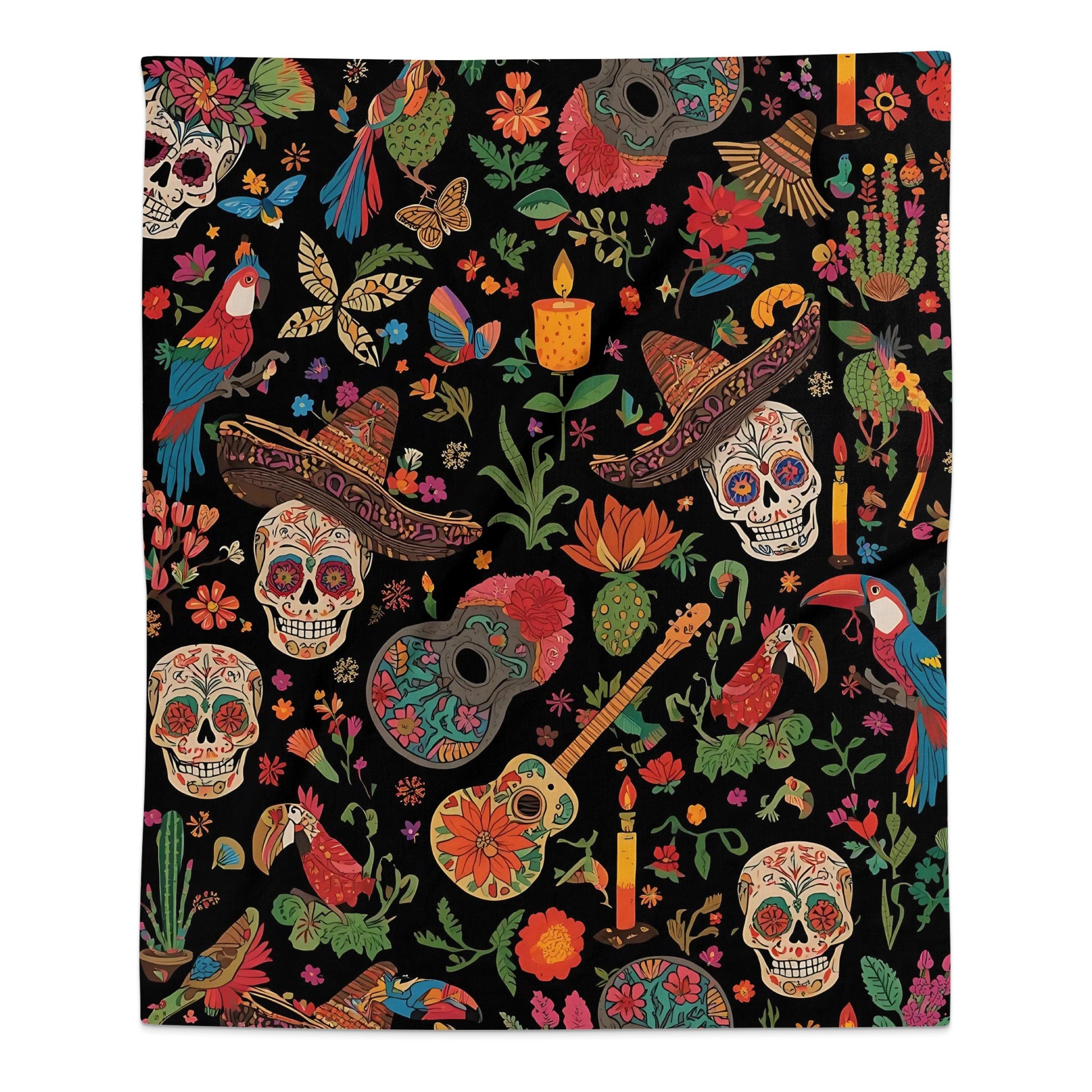 Colorful Day of the Dead Design Blanket product