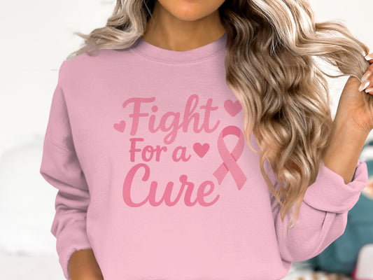 Fight For A Cure Inspirational Pink Sweatshirt product