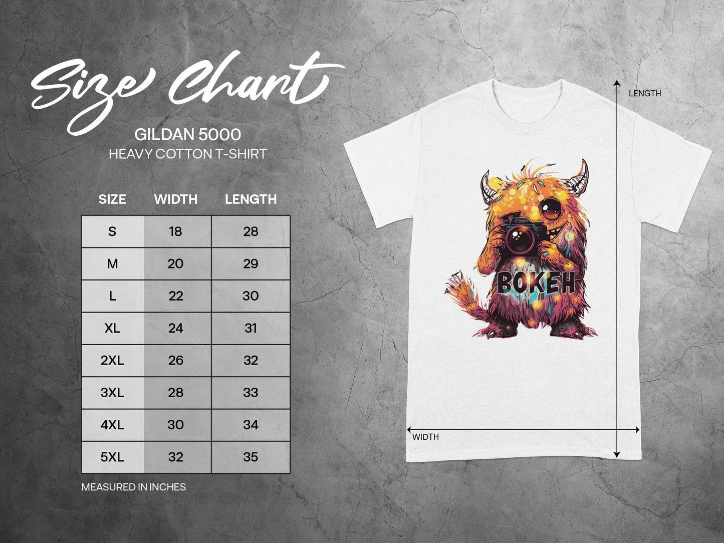 Vibrant Bokeh Monster Design Heavy Cotton T-Shirt product