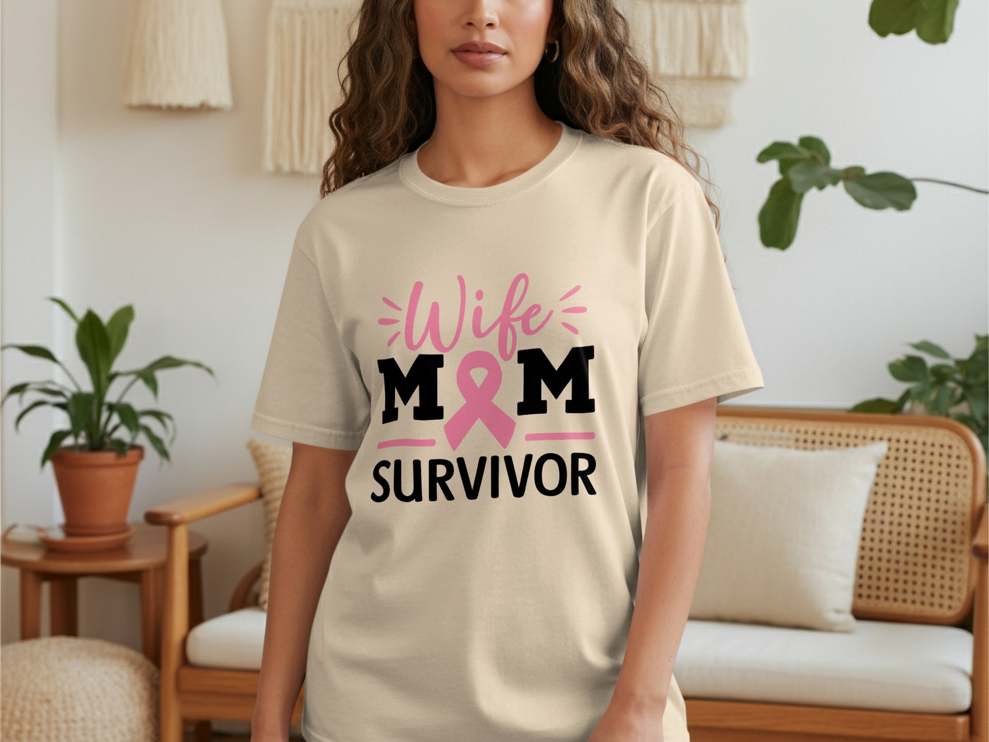 Wife Mom Survivor Inspirational Message T-Shirt product