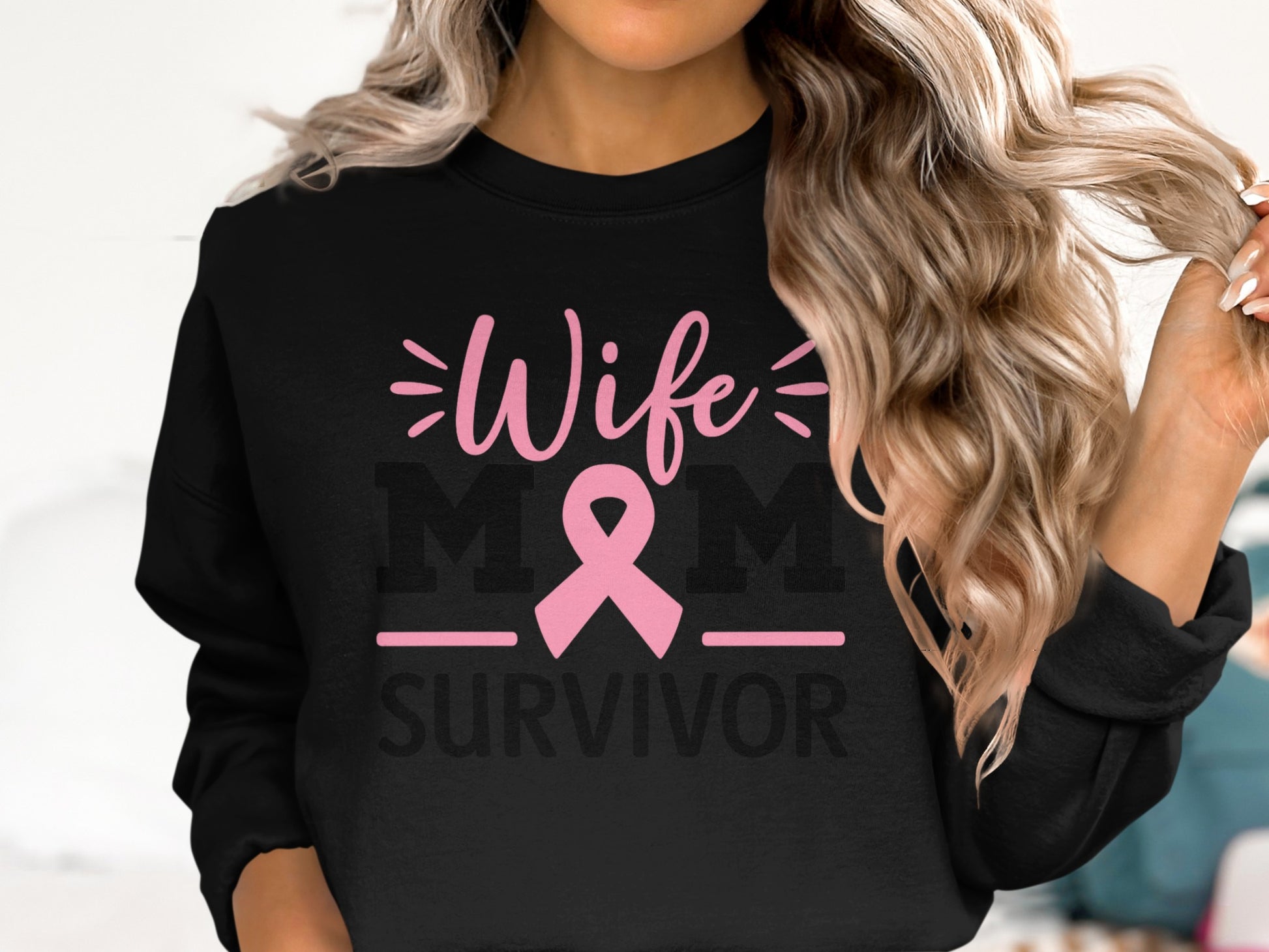 Wife Mom Survivor Breast Cancer Awareness product