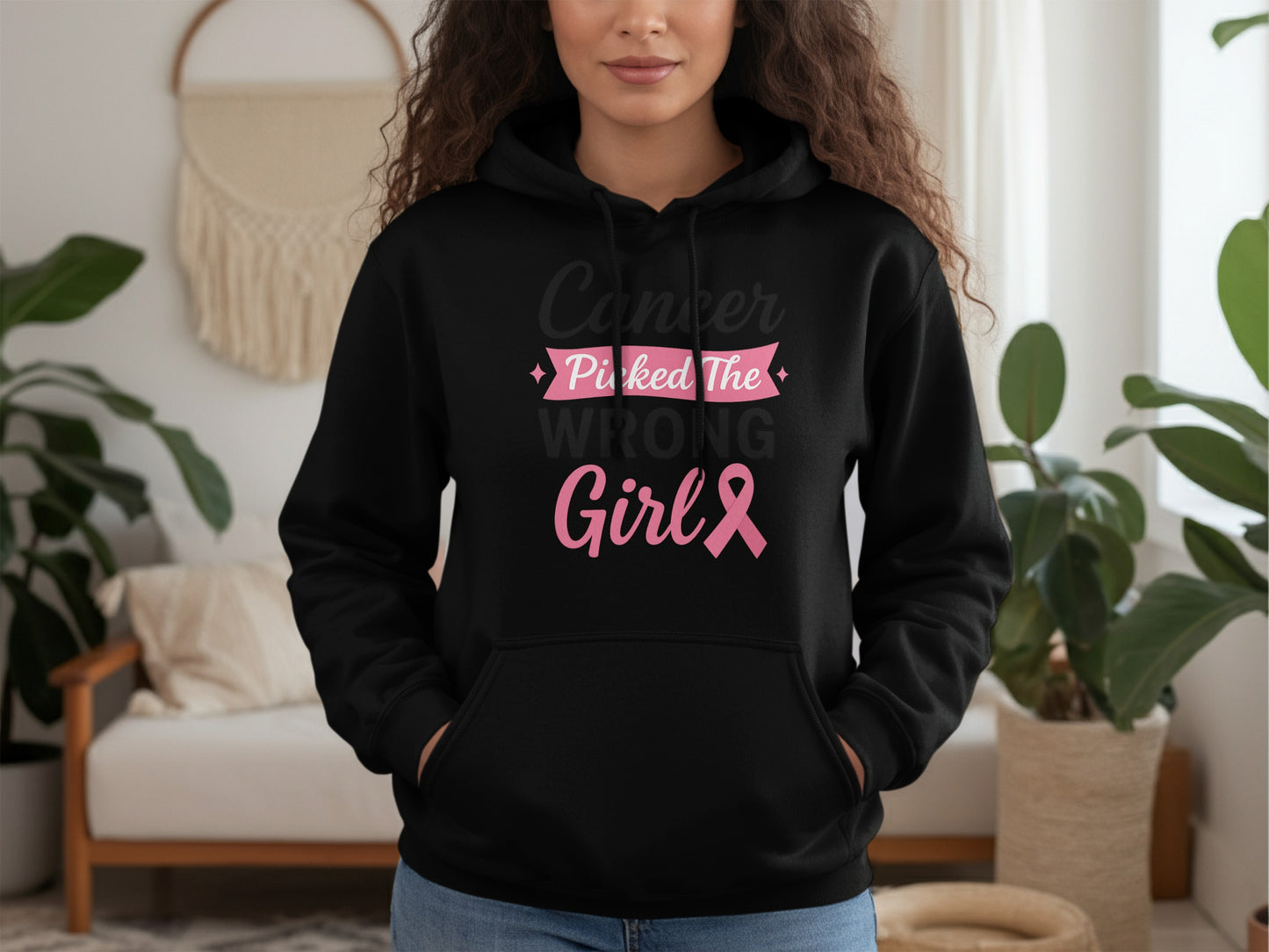 Cancer Picked The Wrong Girl Hoodie product type