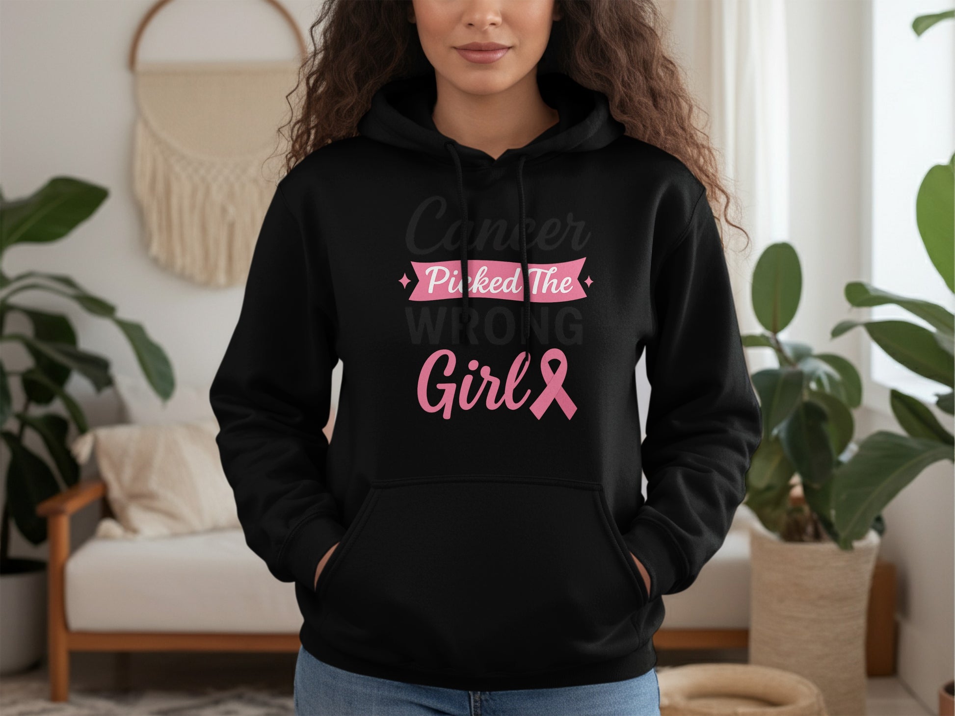 Cancer Picked The Wrong Girl Hoodie product type