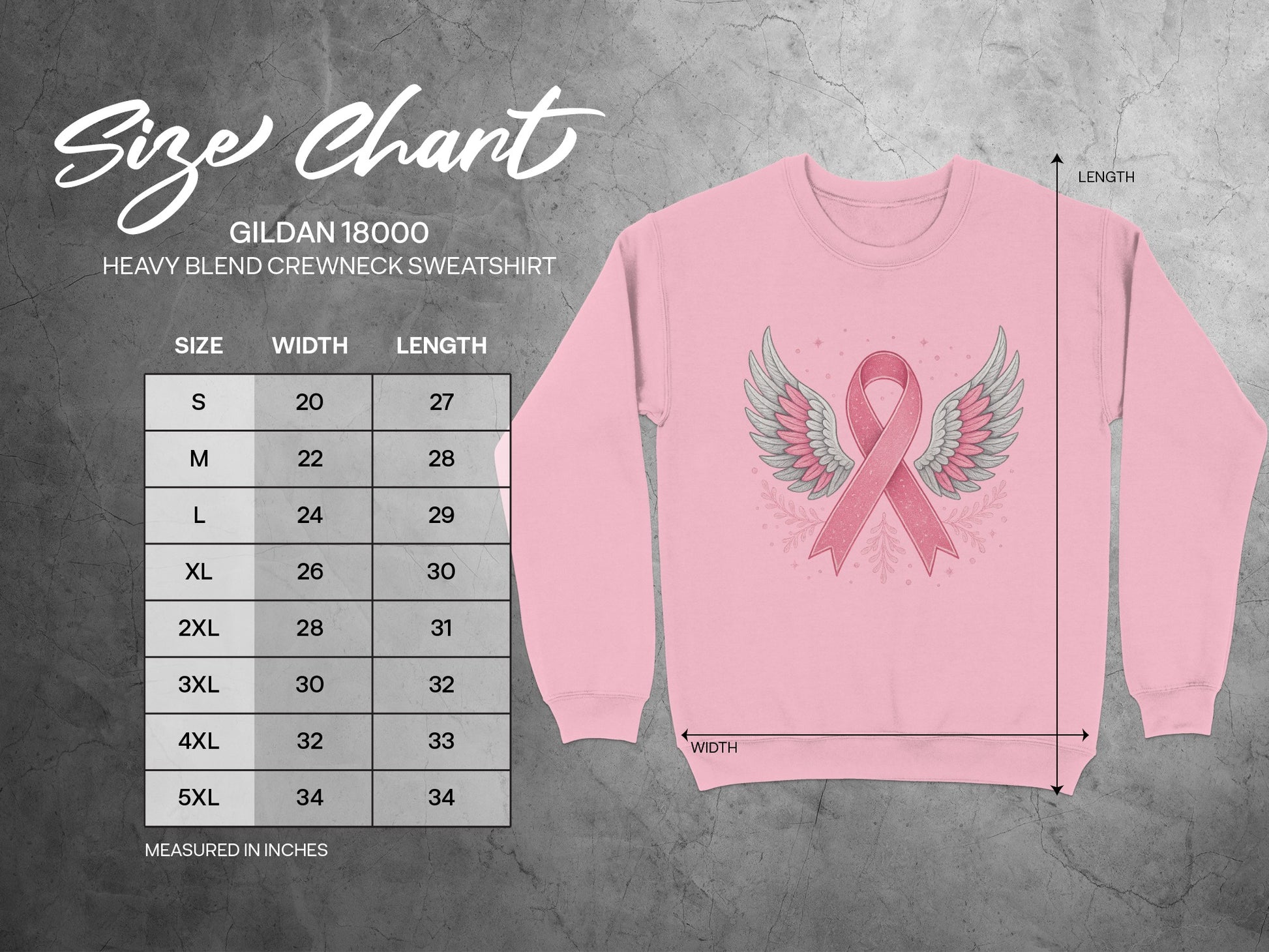 Pink Ribbon Angel Wings Graphic Sweatshirt product