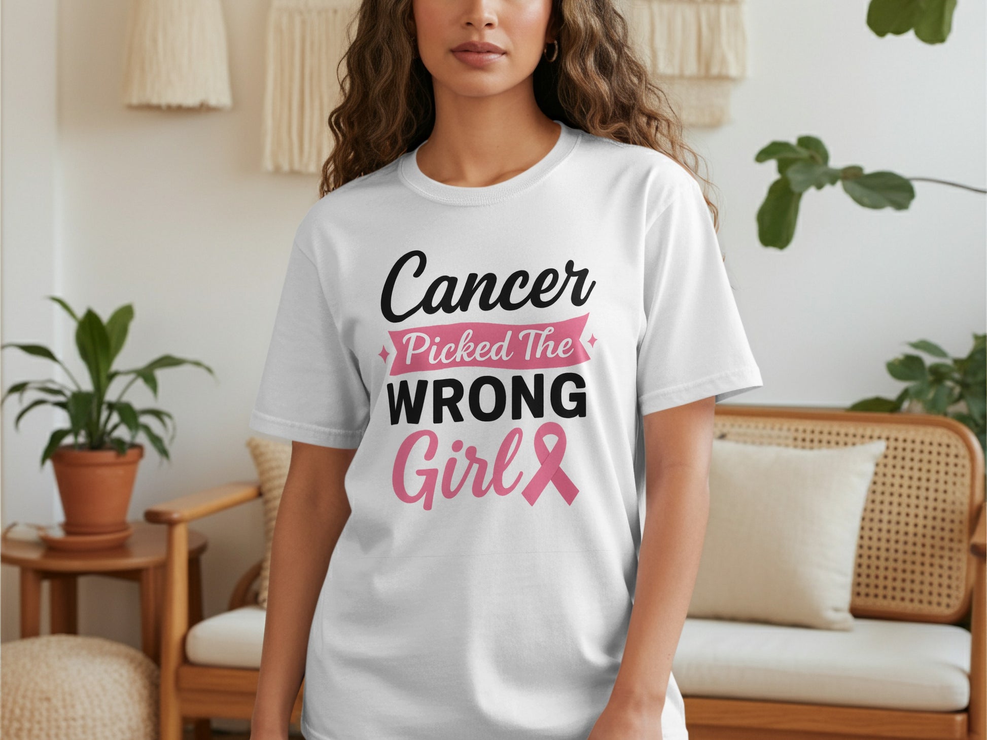Cancer Picked The Wrong Girl T-shirt product