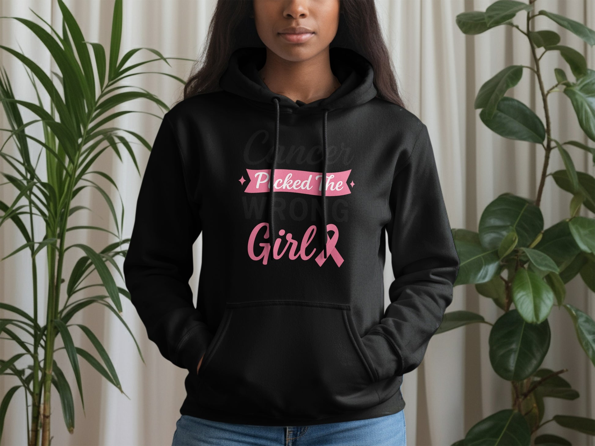 Cancer Picked The Wrong Girl Hooded Sweatshirt product