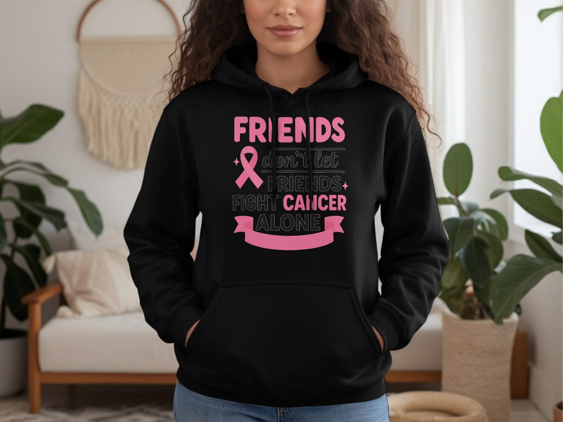 Friends Don't Let Friends Fight Cancer Alone hoodie