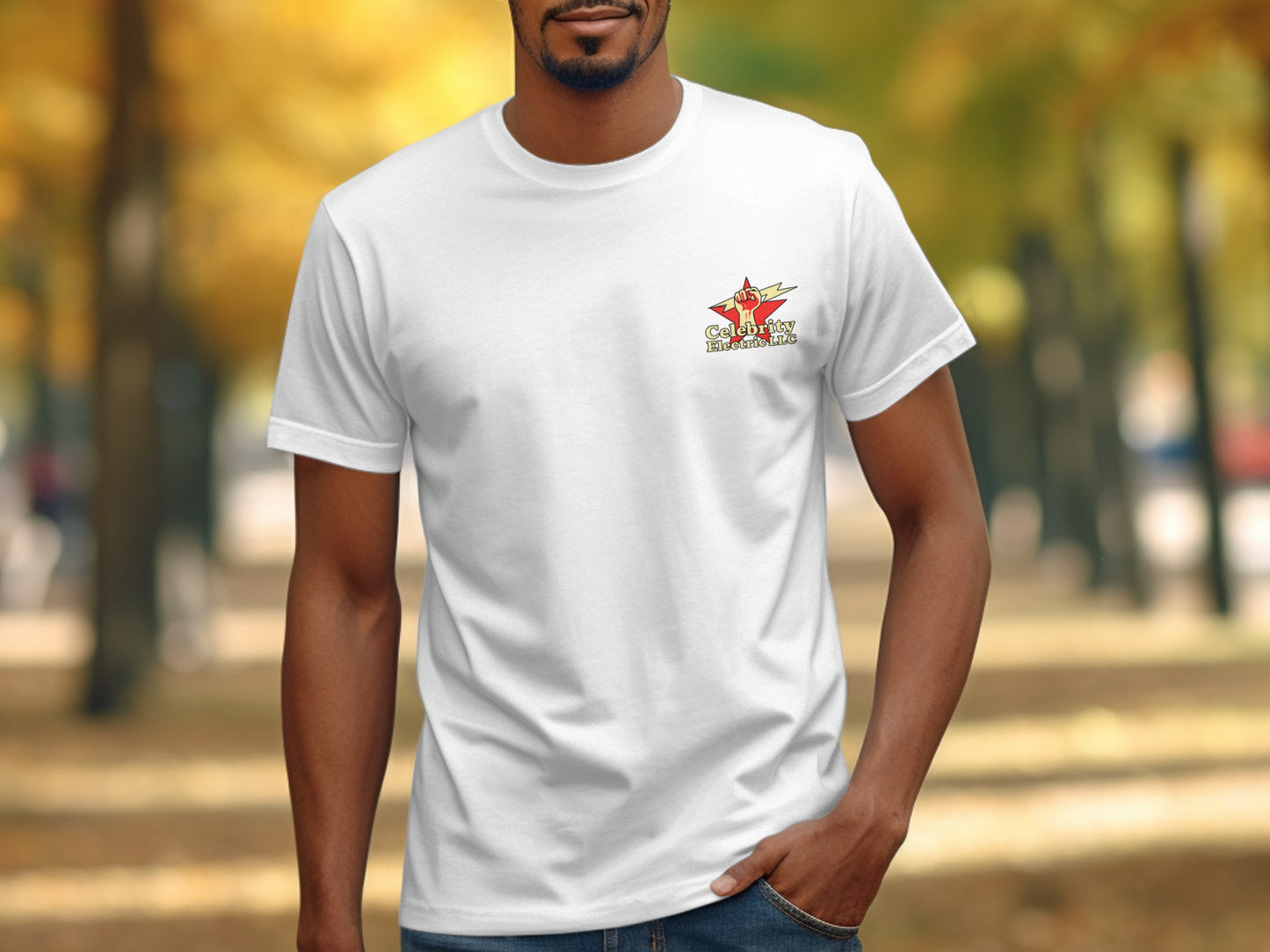 Casual White T-Shirt with Red Star Logo product type