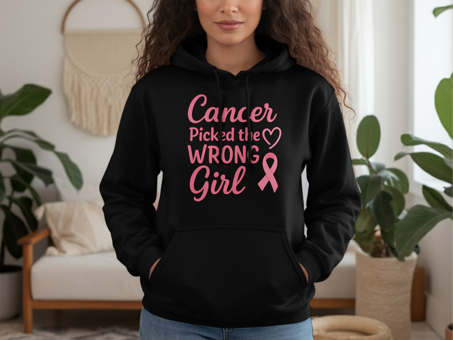 Cancer Picked the Wrong Girl Hooded Sweatshirt product
