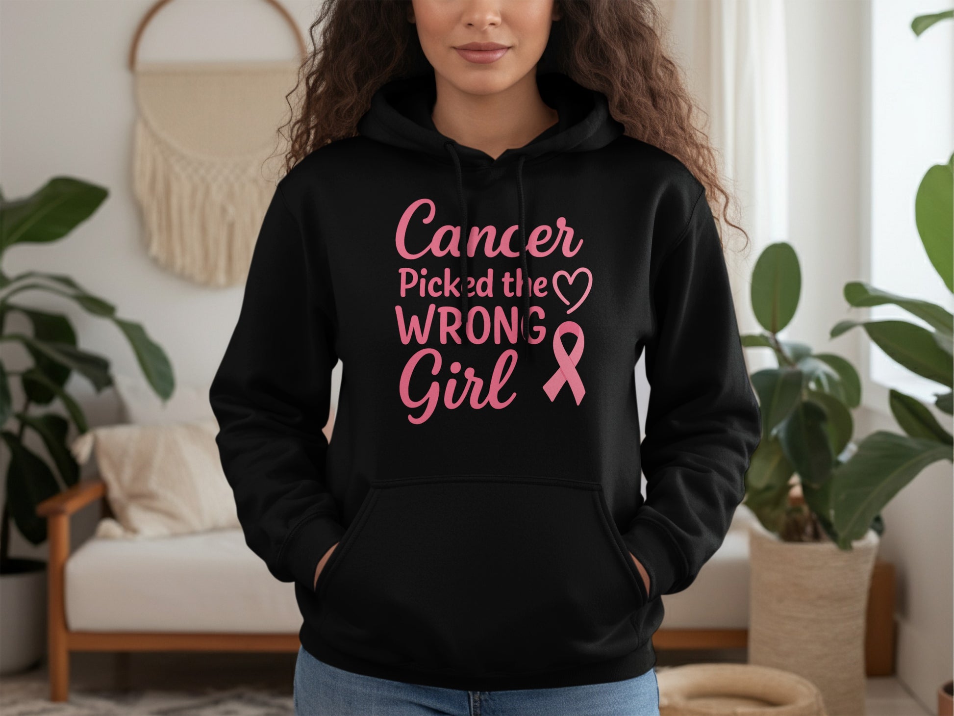 Cancer Picked the Wrong Girl Hooded Sweatshirt product