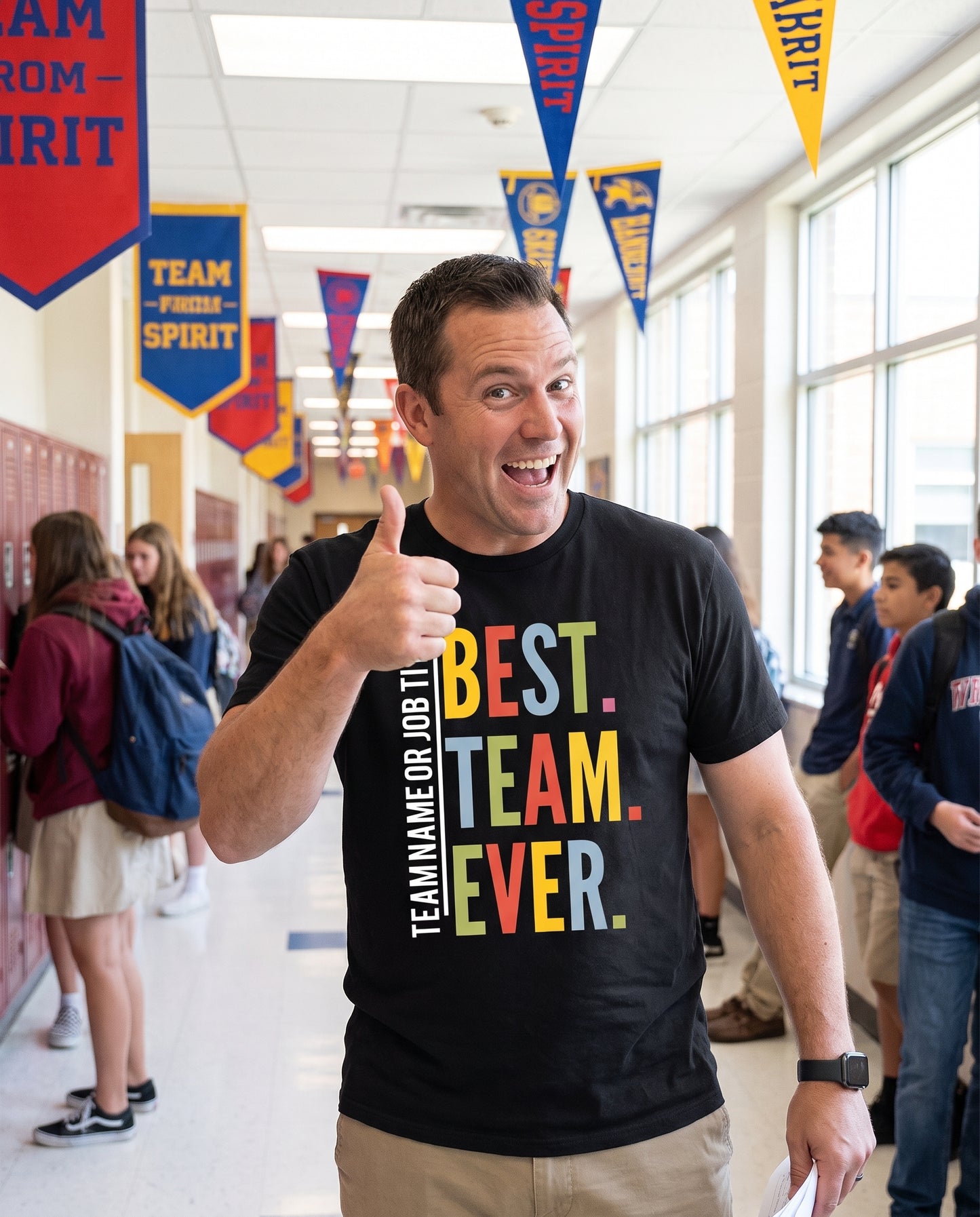 Personalized Best Team Ever T-Shirt lifestyle photo