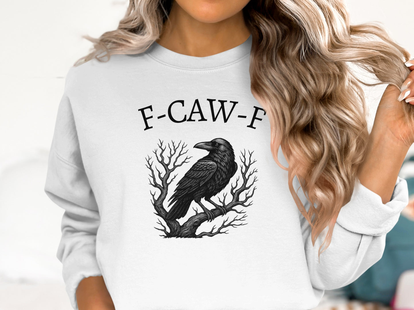 F-CAW-F Sweatshirt Product with Raven Design Product