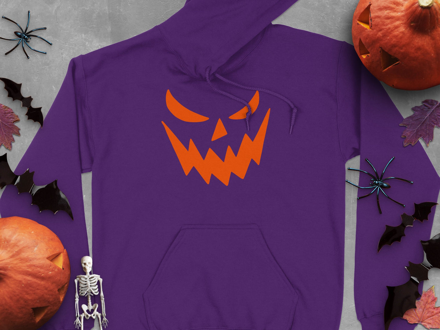 Spooky Jack-O'-Lantern Face Design on Hoodie product