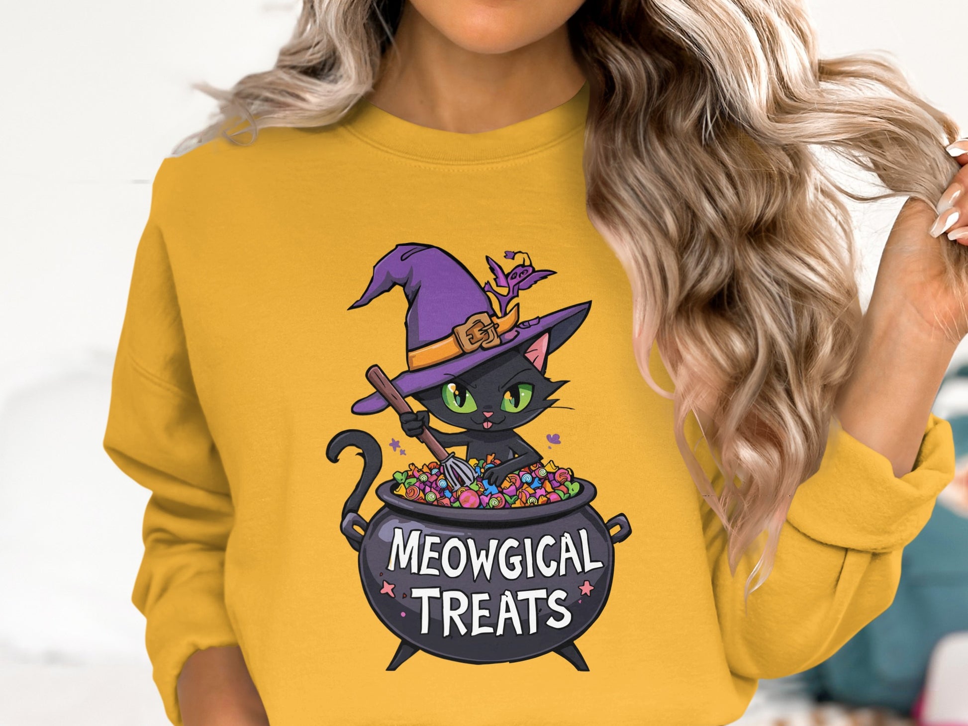 Meowgical Treats Black Cat Witch Cauldron product type