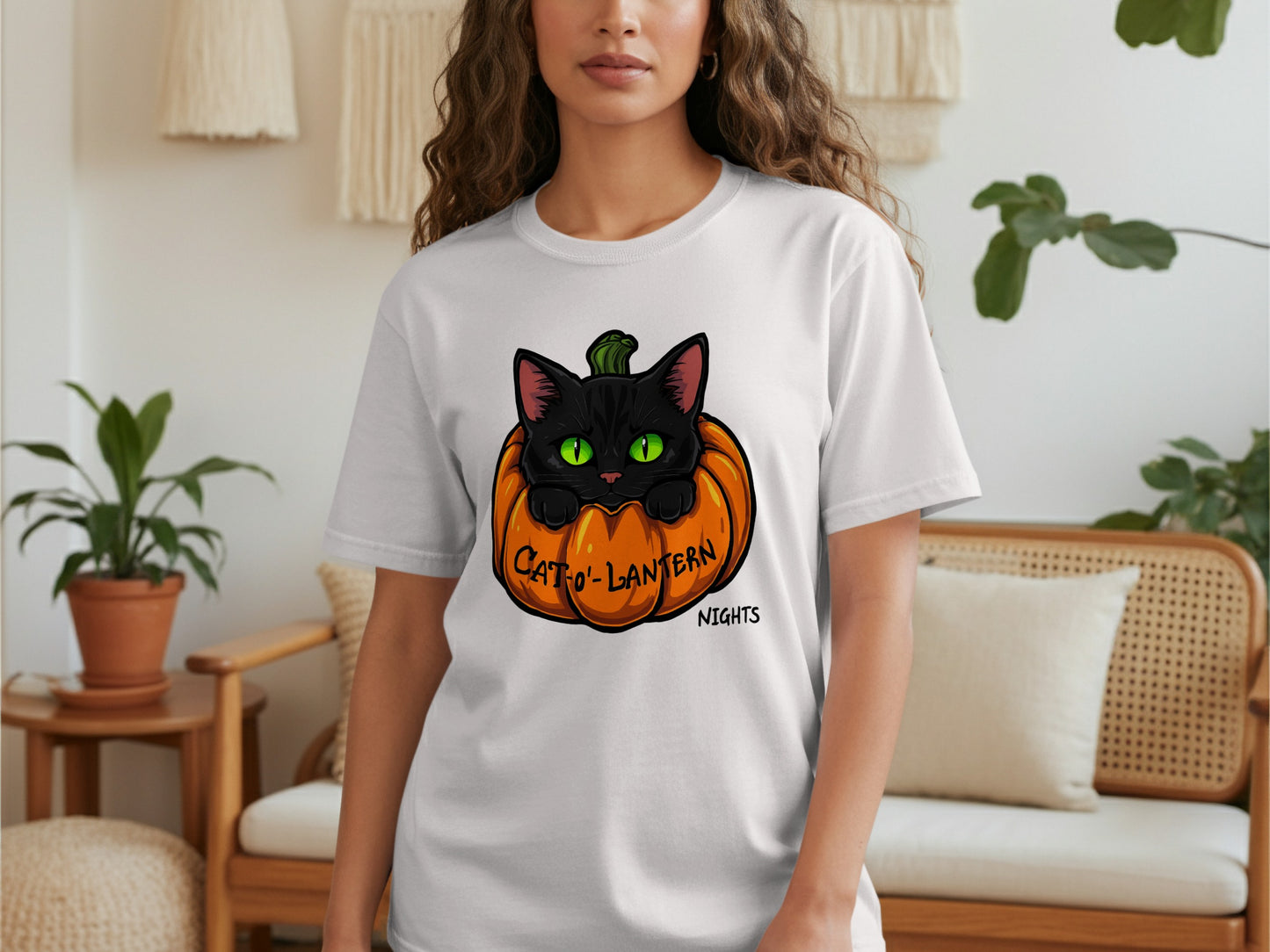 Cat-O-Lantern Nights Halloween T-Shirt product type