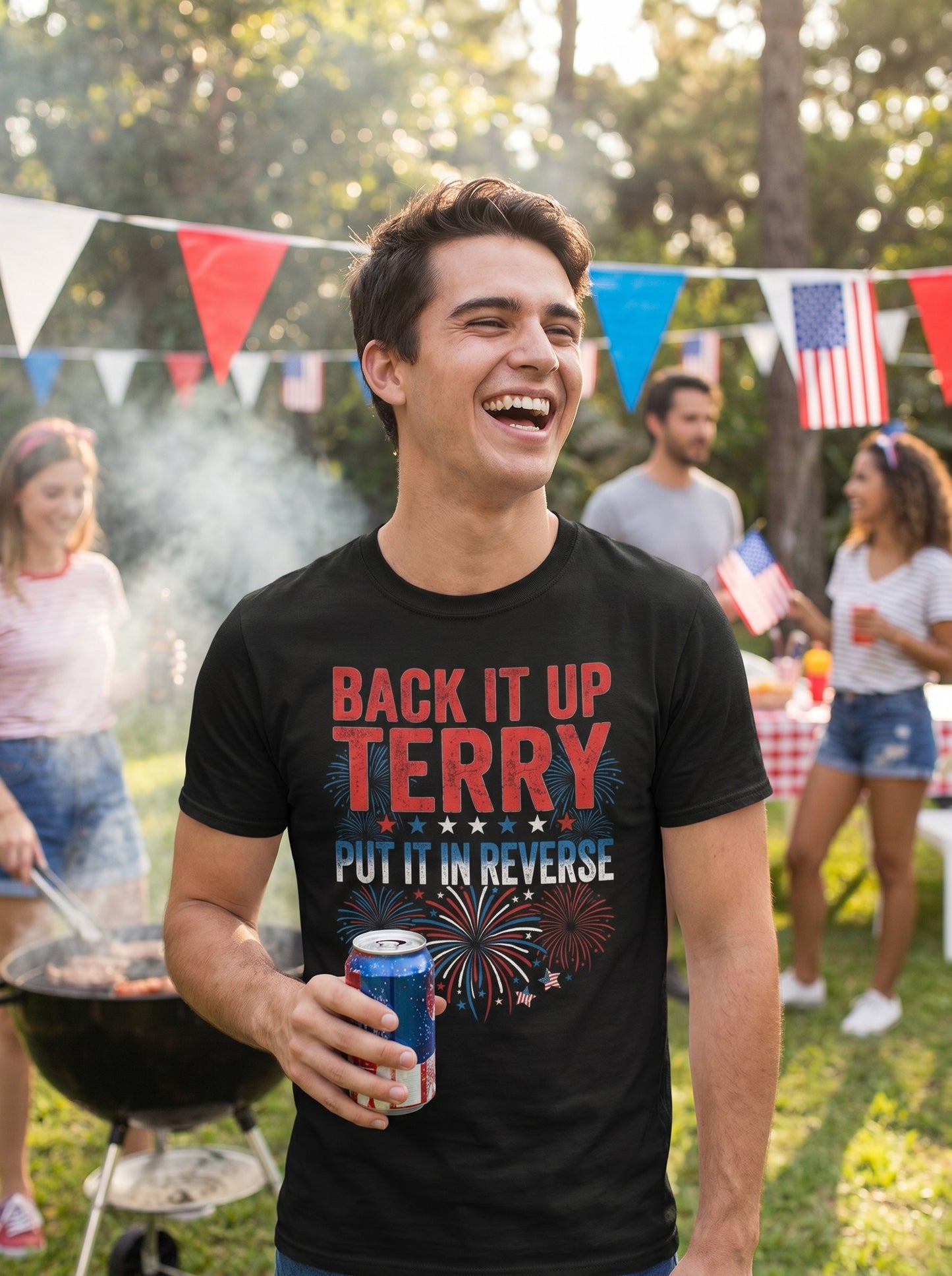 Patriotic Terry Reverse Gear T-Shirt
