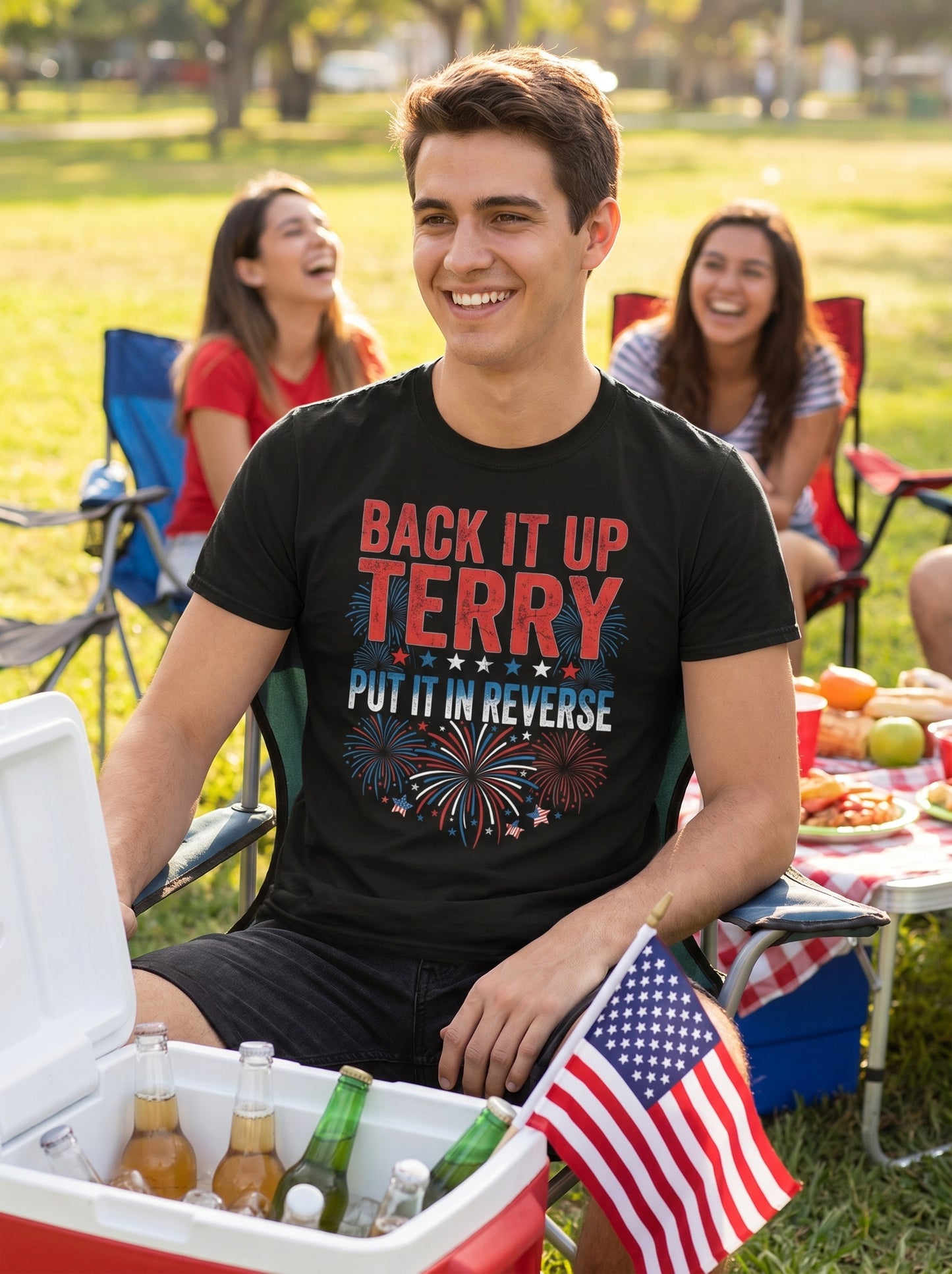 Patriotic Terry Reverse Gear T-Shirt
