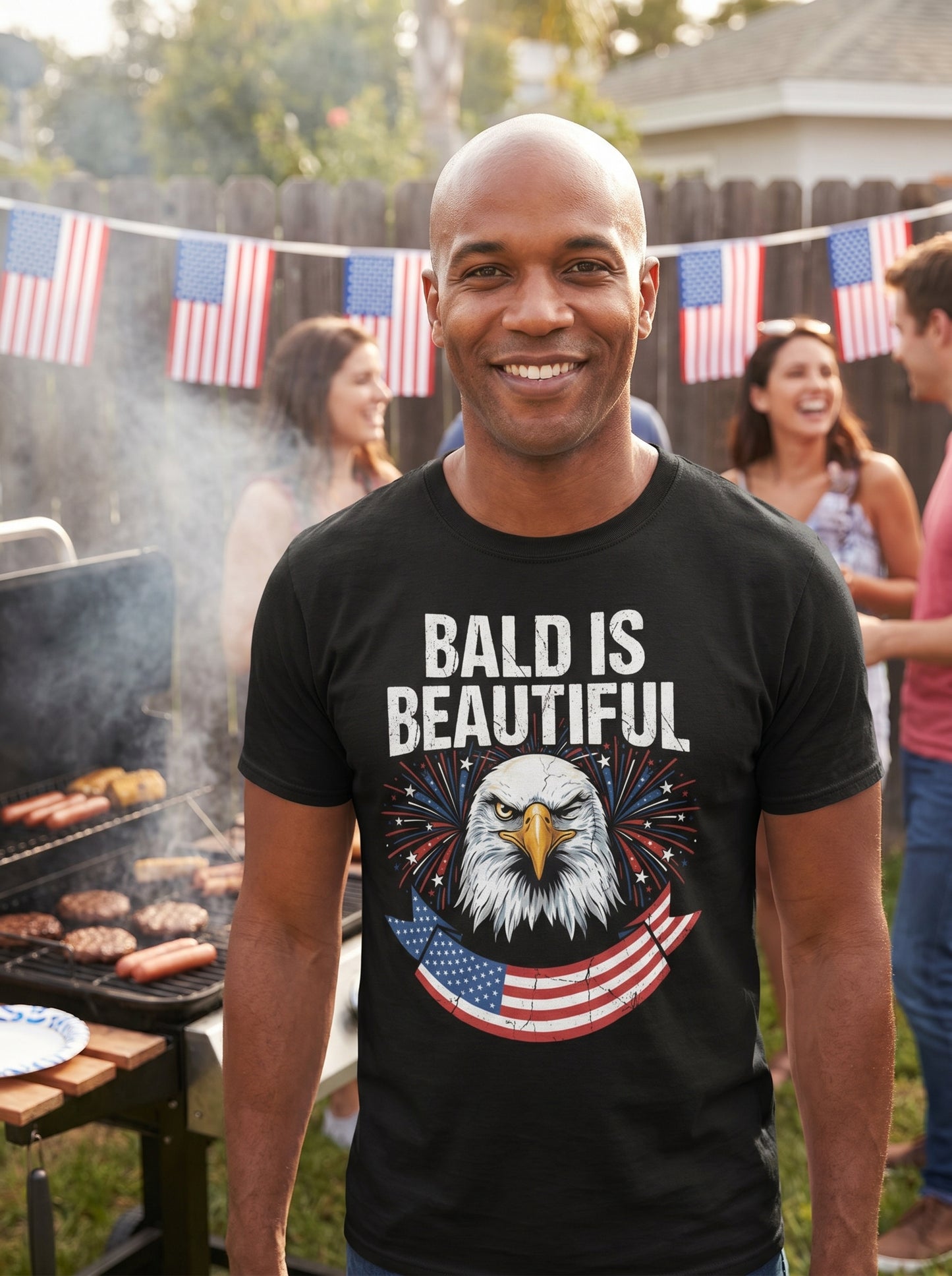 Winking Eagle: Bald & Beautiful T-Shirt