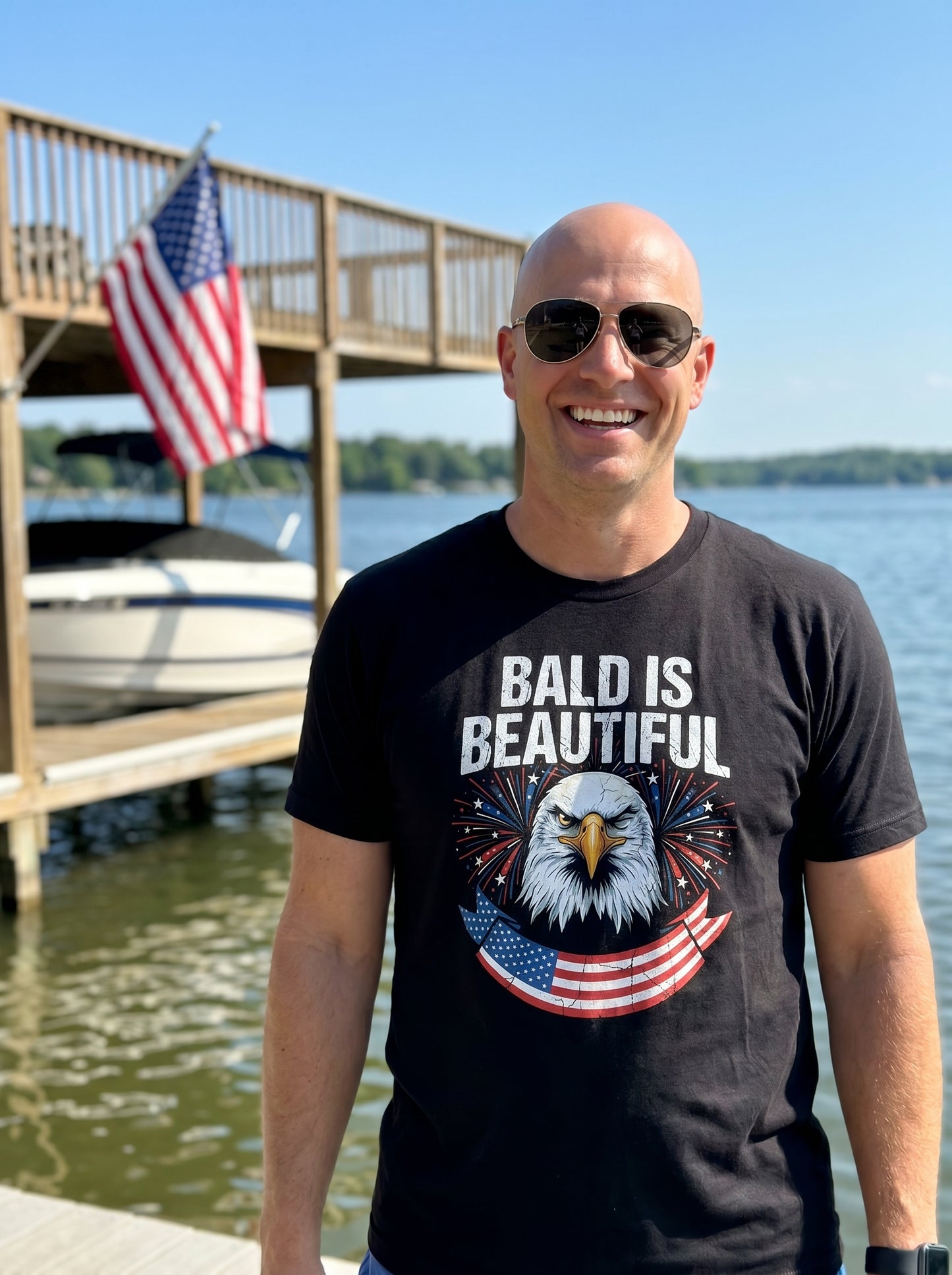 Winking Eagle: Bald & Beautiful T-Shirt