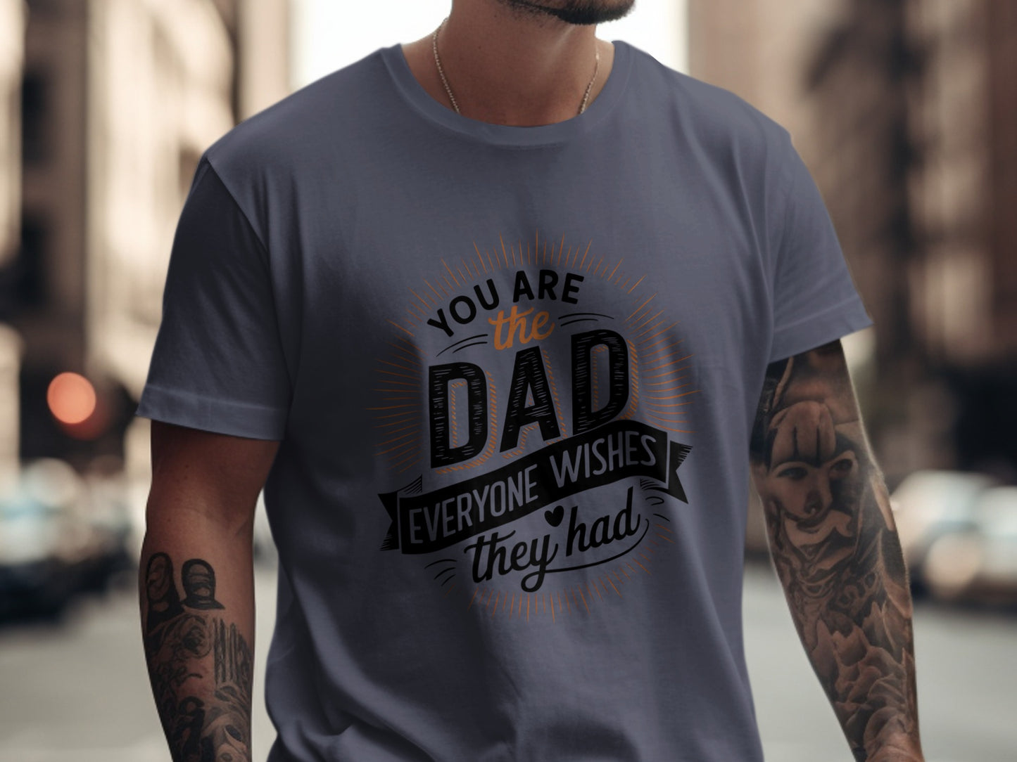 Dad, everyone wishes they had t-shirt with radiating lines.
