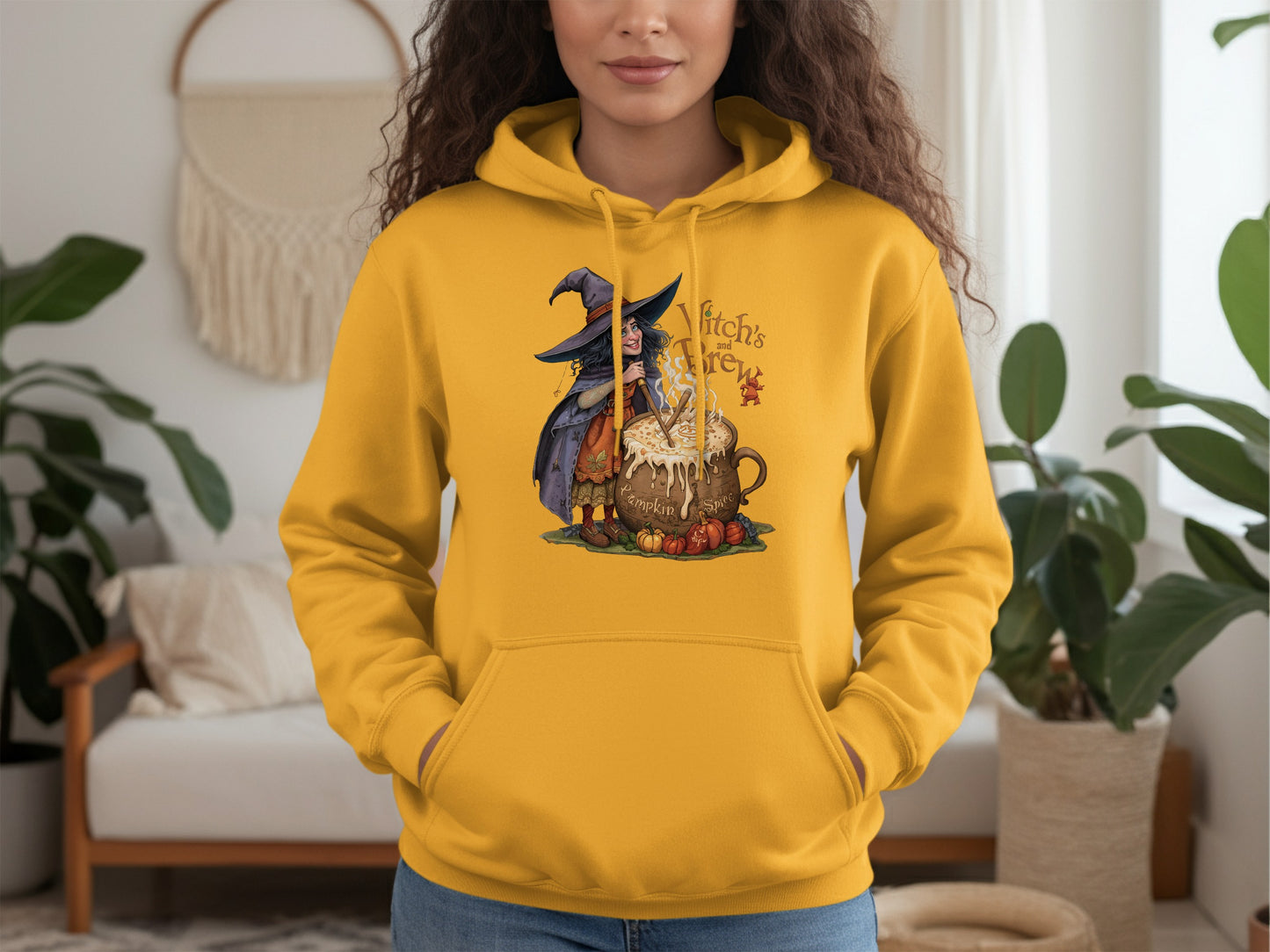 Witch's Brew Cauldron Design Printed Hoodie product