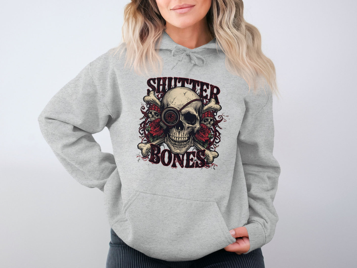 Shutter Bones Skull Camera Design Hoodie product