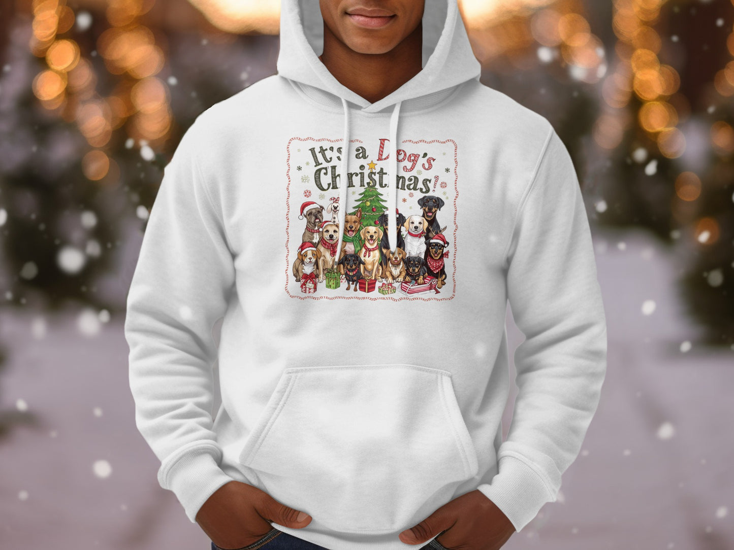 It's a Dog's Christmas Hoodie Novelty Holiday Sweatshirt