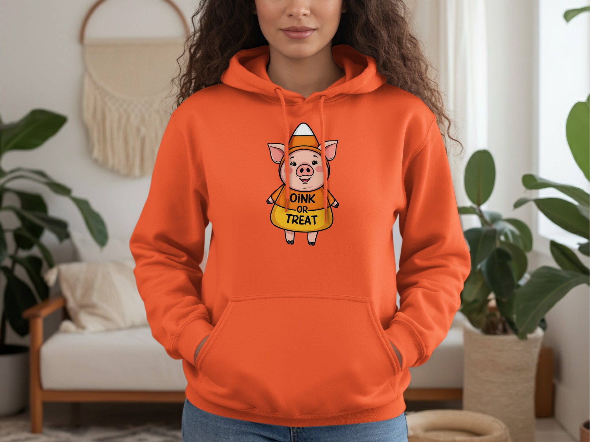Oink or Treat Pig Hoodie Cute Halloween Sweatshirt product