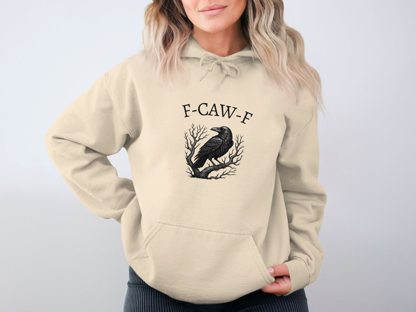 F-CAW-F Crow Hoodie Casual Graphic Sweatshirt product