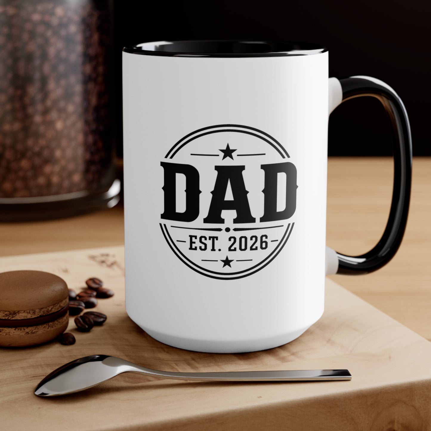Dad Est. 2026 Accent Mug