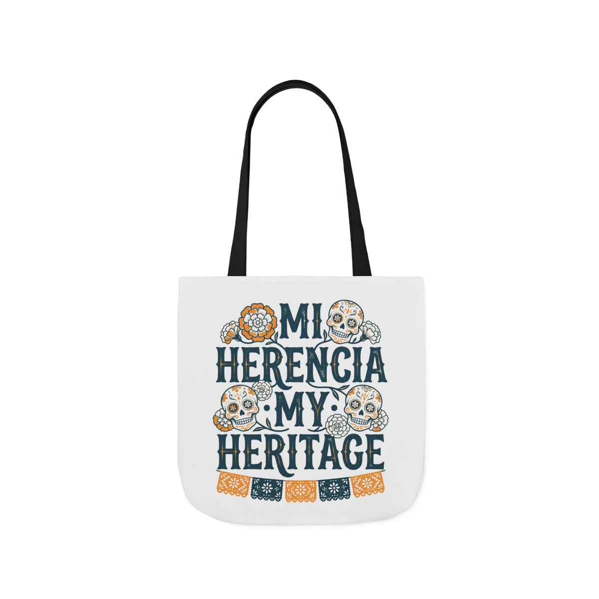 Mi Herencia My Heritage | Bilingual Día de los Muertos Tote Bag