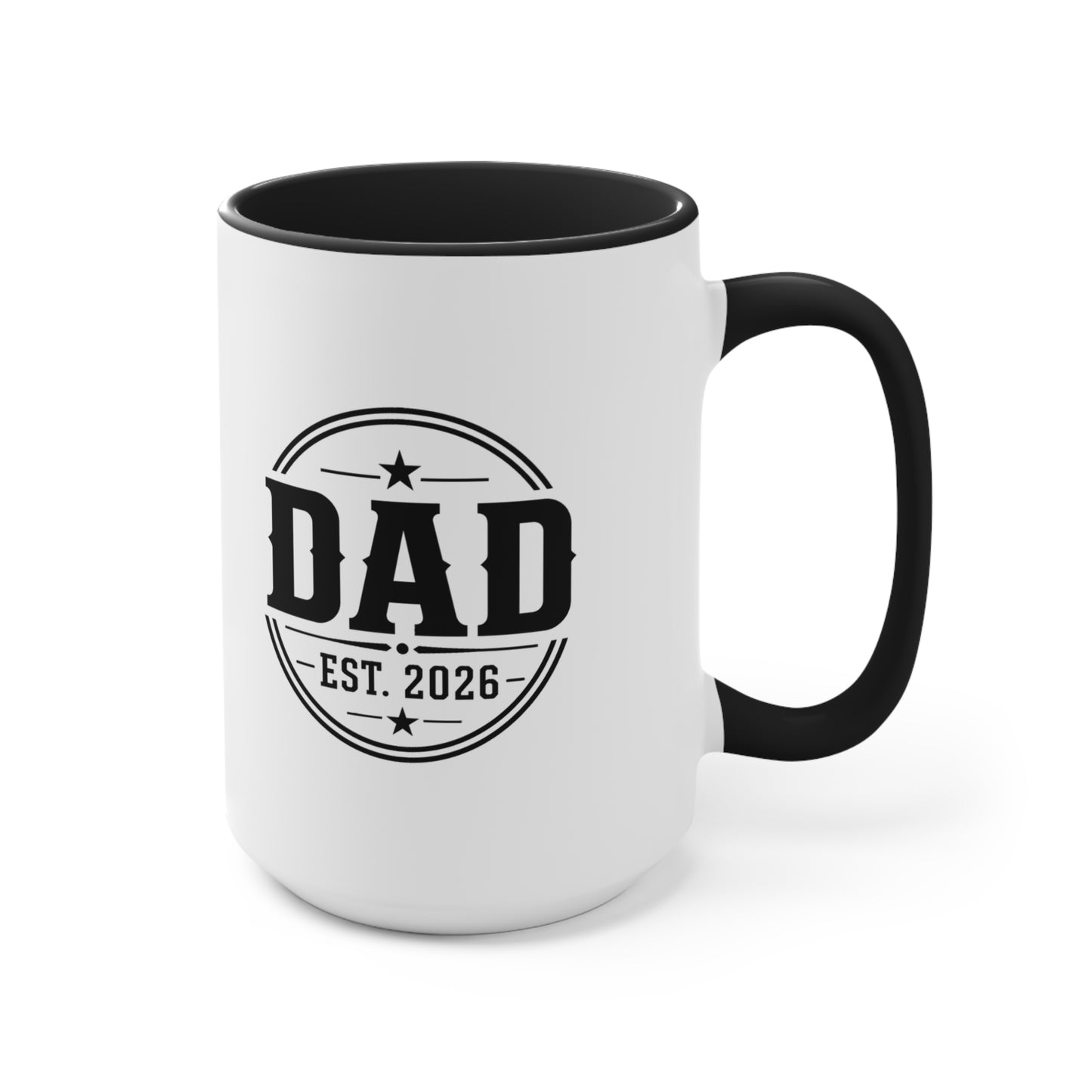 Dad Est. 2026 Accent Mug