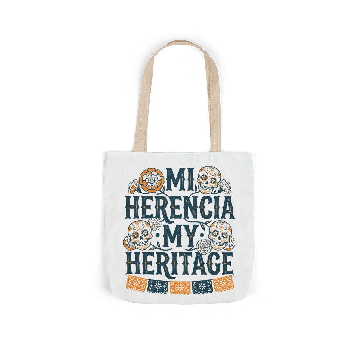 Mi Herencia My Heritage | Bilingual Día de los Muertos Tote Bag