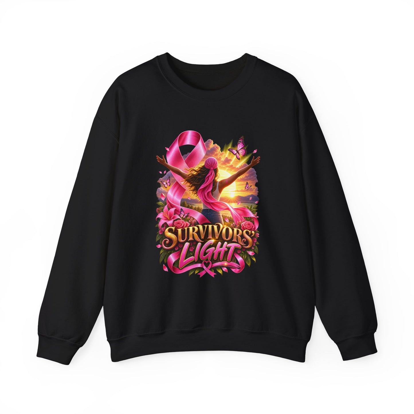 Survivors' Light | Breast Cancer Awareness Unisex Crewneck Sweatshirt